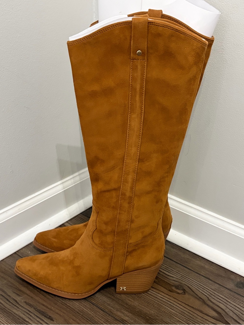 Sam Edelman Tall Suede Over-the-Knee Boots - Chestnut - Picture 7 of 12